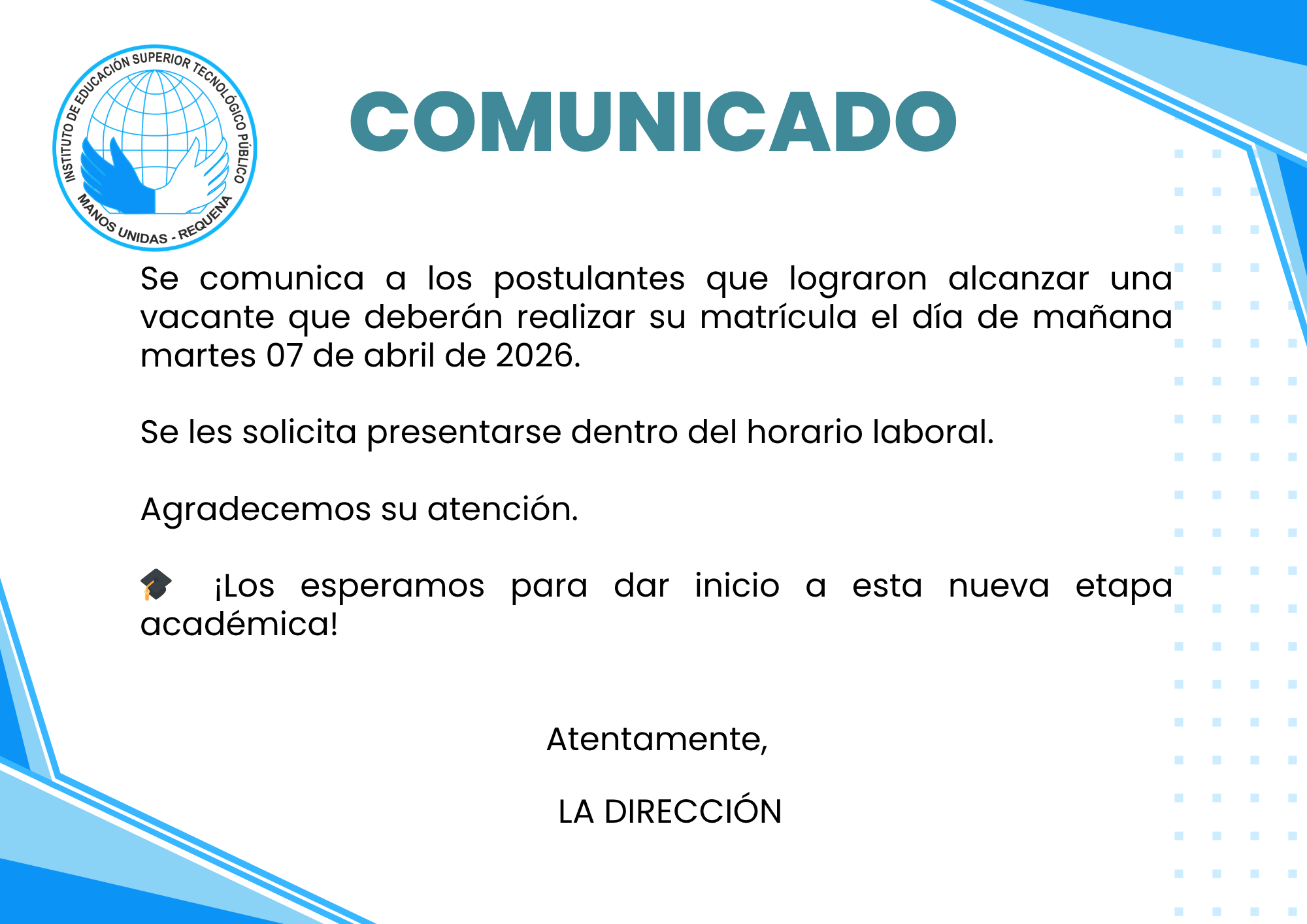 Matrícula para ingresantes